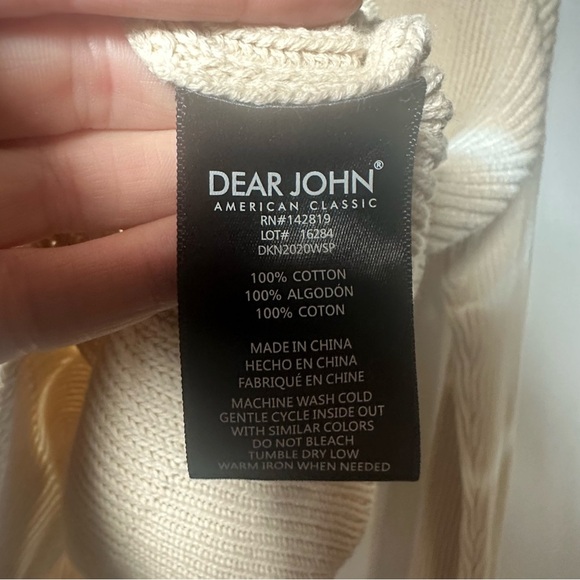 Dear John Beige Tie-Dye Sweater 100% Cotton - Picture 6 of 7